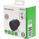 Deltaco Smart Home Älykäs kauko-ohjattava pistorasia, WiFi, musta