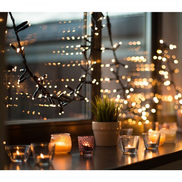 Deltaco Smart Home LED-valoketju 15 m IP44 lämmin valkoinen