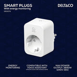 Deltaco Smart Home Älypistorasia WiFi 2,4 GHz, 2 kpl