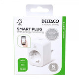 Deltaco Smart Home Älykäs pistorasia energiankulutuksen seurannalla