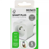 Deltaco Smart Home Älykäs pistorasia energiankulutusmittauksella