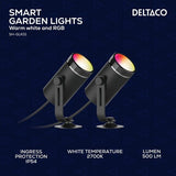 Deltaco Smart Home Älykäs puutarhavalaistus RGB 2 kpl
