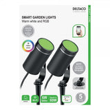 Deltaco Smart Home Älykäs puutarhavalaistus RGB 2 kpl