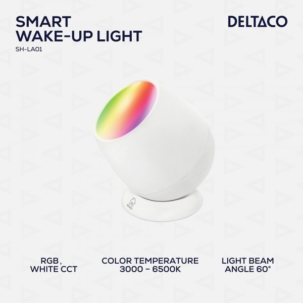 Deltaco Smart Home Älykäs herätysvalo RGB USB-C
