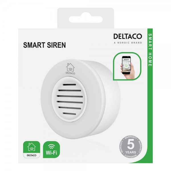 Deltaco Smart Home Älykäs WiFi-sireeni