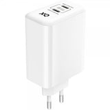 Xqisit Pikalaturi 2xUSB-C PD 3.0 GaN 67W Valkoinen