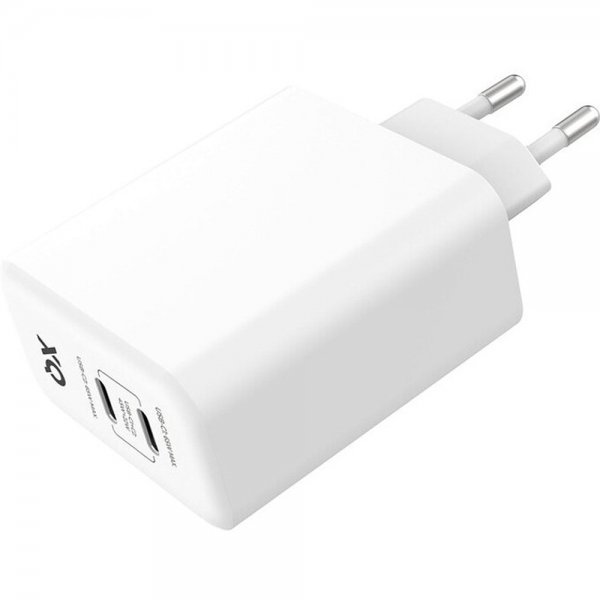 Xqisit Pikalaturi 2xUSB-C PD 3.0 GaN 67W Valkoinen