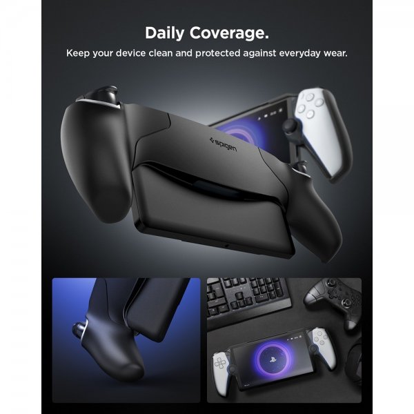 Spigen Sony PlayStation Portal -suojakuori Thin Fit, musta