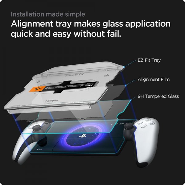 Spigen Sony PlayStation Portal -näytönsuoja GLAS.tR EZ Fit