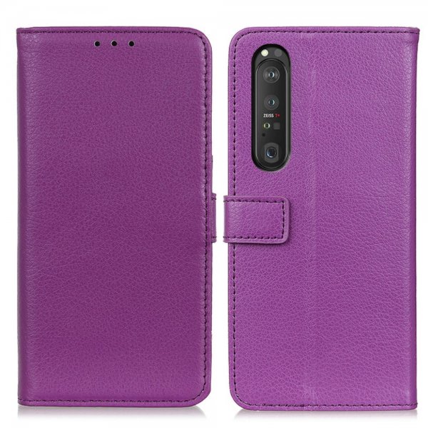 Sony Xperia 1 III Litsikuvioinen Kuori Violetti