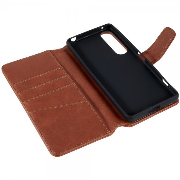 Nordic Covers Sony Xperia 1 IV -kotelo, Essential Leather, Maple Brown
