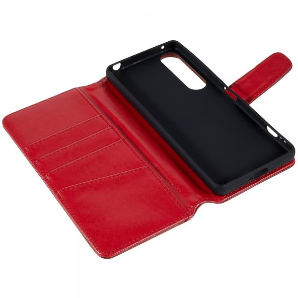Nordic Covers Sony Xperia 1 IV -suojakotelo Essential Leather Poppy Red
