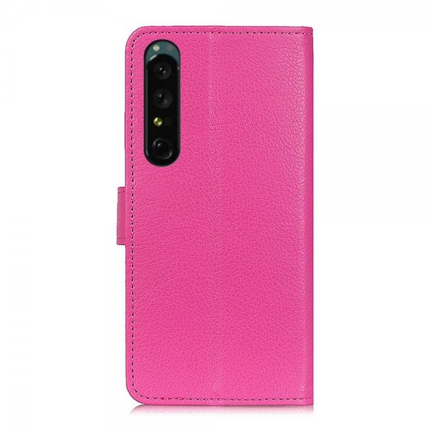 Sony Xperia 1 IV Litchi Magenta -suojakuori