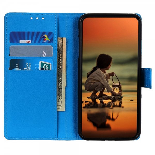 Sony Xperia 1 V Kotelo Litsi Sininen