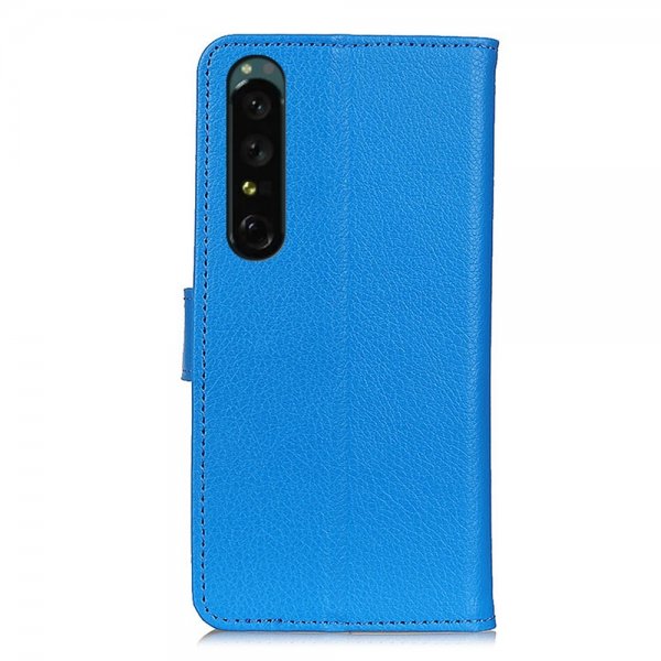 Sony Xperia 1 V Kotelo Litsi Sininen