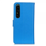 Sony Xperia 1 V Kotelo Litsi Sininen