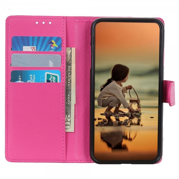 Sony Xperia 1 V Kotelo Litsi Magenta