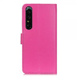Sony Xperia 1 V Kotelo Litsi Magenta