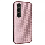 Sony Xperia 1 VI Kotelo Hiilikuitukuvio Ruusukulta