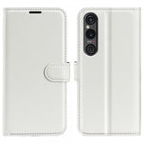Sony Xperia 1 VI Litchi -kuori, valkoinen