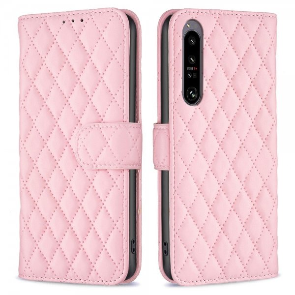 Sony Xperia 1 VI Kotelo Vinokuviollinen Vaaleanpunainen