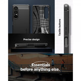 Spigen Sony Xperia 1 VII Suojakuori Rugged Armor Mattamusta