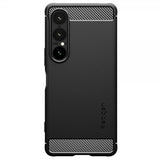 Spigen Sony Xperia 1 VII Suojakuori Rugged Armor Mattamusta
