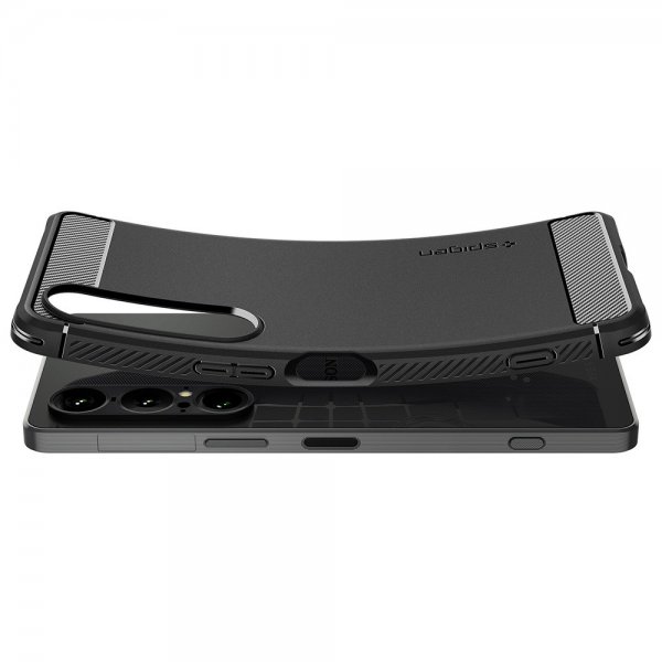 Spigen Sony Xperia 1 VII Suojakuori Rugged Armor Mattamusta