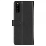 Krusell Sony Xperia 10 II -suojakotelo, lompakkomalli, musta