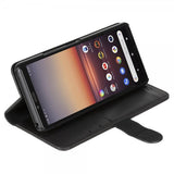Krusell Sony Xperia 10 II -suojakotelo, lompakkomalli, musta