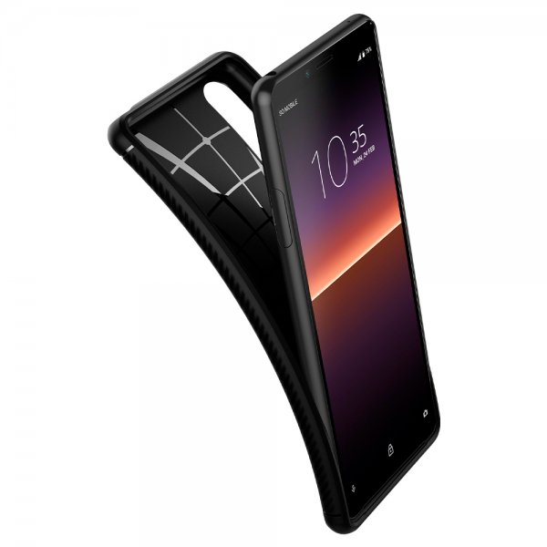Spigen Sony Xperia 10 II -suojakuori Rugged Armor Matte Black