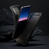 Spigen Sony Xperia 10 III Rugged Armor -suojakuori, mattamusta