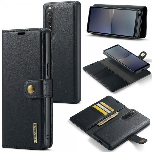 Dg.Ming Sony Xperia 10 V -kotelo irrotettavalla kuorella, musta