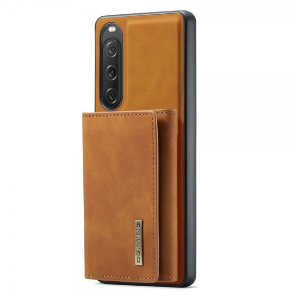 Dg.Ming Sony Xperia 10 V -kuoret, M1-sarja, irrotettava korttipidike, ruskea