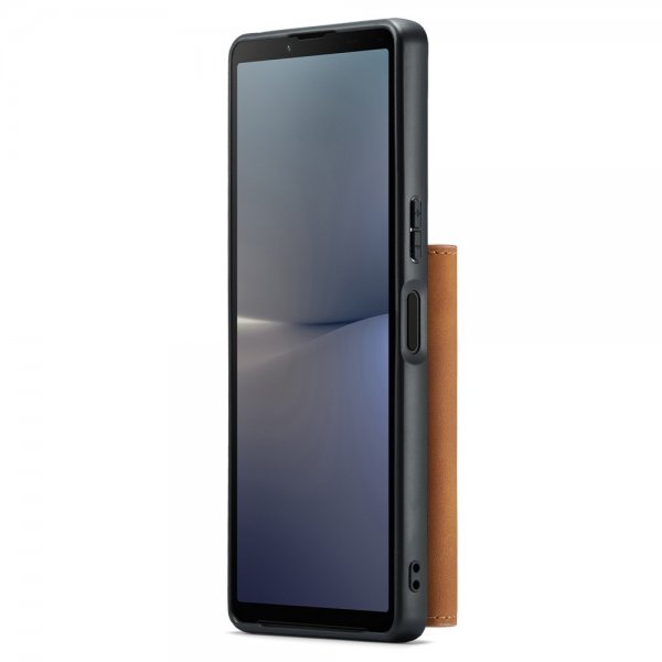 Dg.Ming Sony Xperia 10 V -kuoret, M1-sarja, irrotettava korttipidike, ruskea