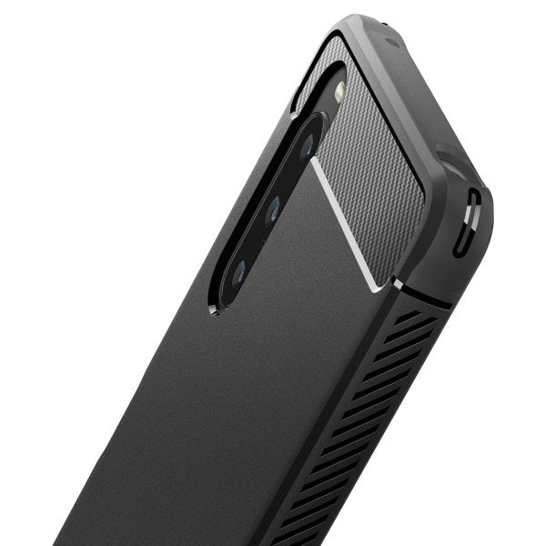 Spigen Sony Xperia 10 V -kuori, Rugged Armor, mattamusta