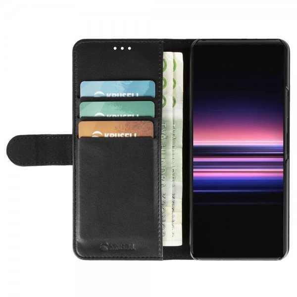 Krusell Sony Xperia 5 II Kotelo PhoneWallet Musta