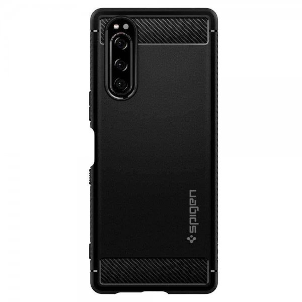 Spigen Sony Xperia 5 -suojakuori, Rugged Armor Matte Black