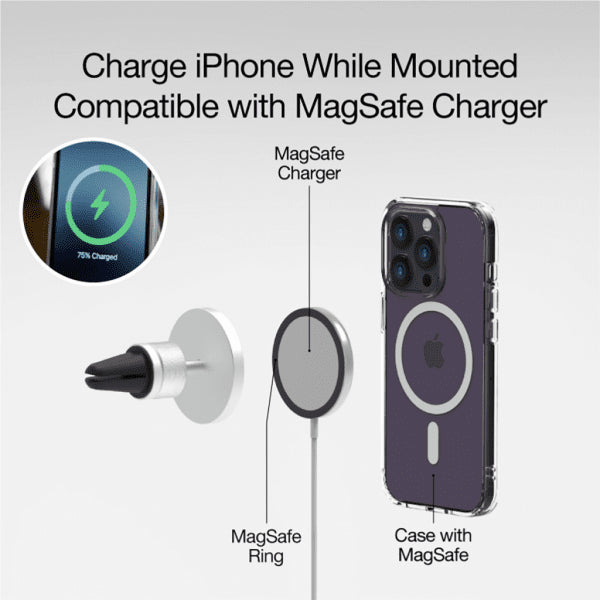Just Mobile Alumiininen autopidike AluDisk Go MagSafe