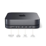 Satechi Type-C Aluminum Stand & Hub Mac Minille, avaruusharmaa