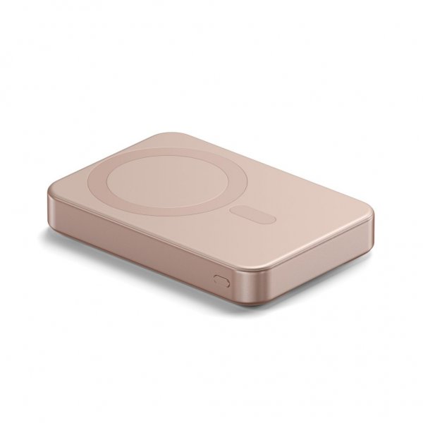Satechi OntheGo Qi2 10K MagSafe-varavirtalähde jalustalla, Desert Rose