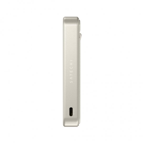 Satechi OntheGo Qi2 10K MagSafe-varavirtalähde jalustalla, hiekanvärinen