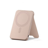 Satechi On-the-Go Qi2 5K MagSafe-varavirtalähde jalustalla, Desert Rose