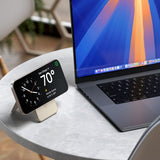 Satechi OntheGo Qi2 5K MagSafe-varavirtalähde jalustalla, hiekka