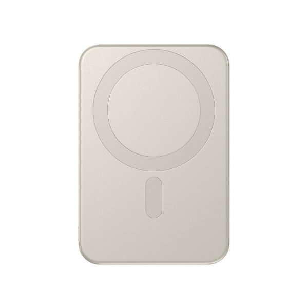 Satechi OntheGo Qi2 5K MagSafe-varavirtalähde jalustalla, hiekka