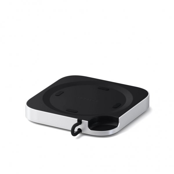 Satechi Mac Mini M4 -jalusta ja keskitin SSD-kotelolla, hopea