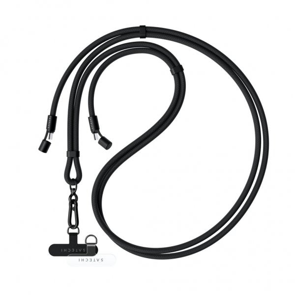 Satechi OntheGo Lanyard-kaapeli USB-C 1.5m Musta