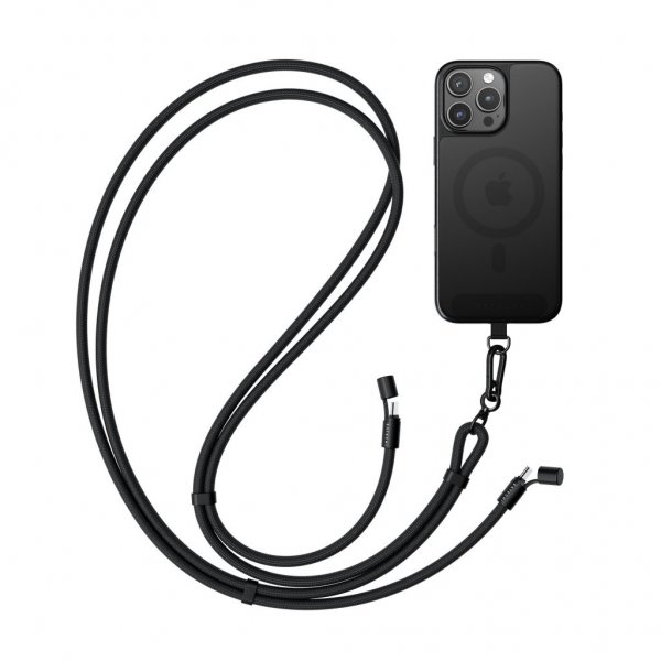 Satechi OntheGo Lanyard-kaapeli USB-C 1.5m Musta