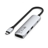 Satechi 4-in-1 USB-C Slim Multiport-adapteri 4K hopea