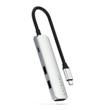 Satechi 4-in-1 USB-C Slim Multiport-adapteri 4K hopea